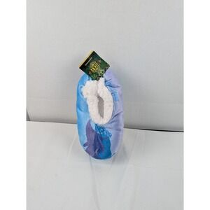 Kids Slippers Socks Blue Purple 8-13 small Character Print Cozy Warm Footwear